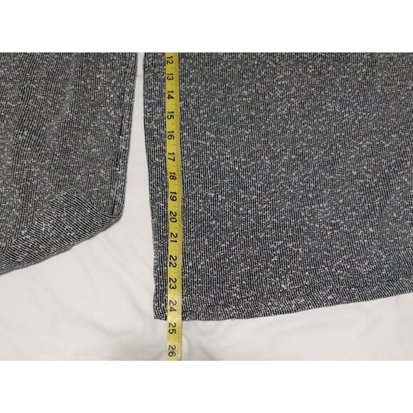 Wide-Leg Cropped Gray Textured Pants Elastic Waistband Pockets XL - Picture 10 of 14